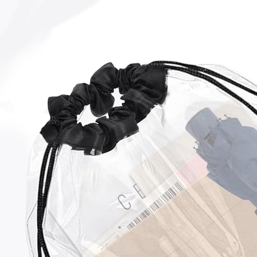 2 Pack Clear Drawstring Bags for Stadium Events,See Through Waterproof PVC