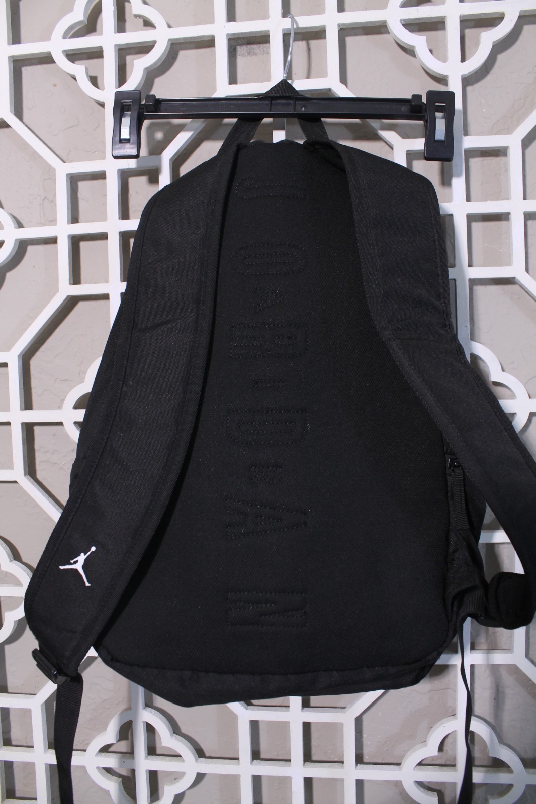 Jordan Backpack Black Gray Elephant Print School University Book Bag 18x12x5