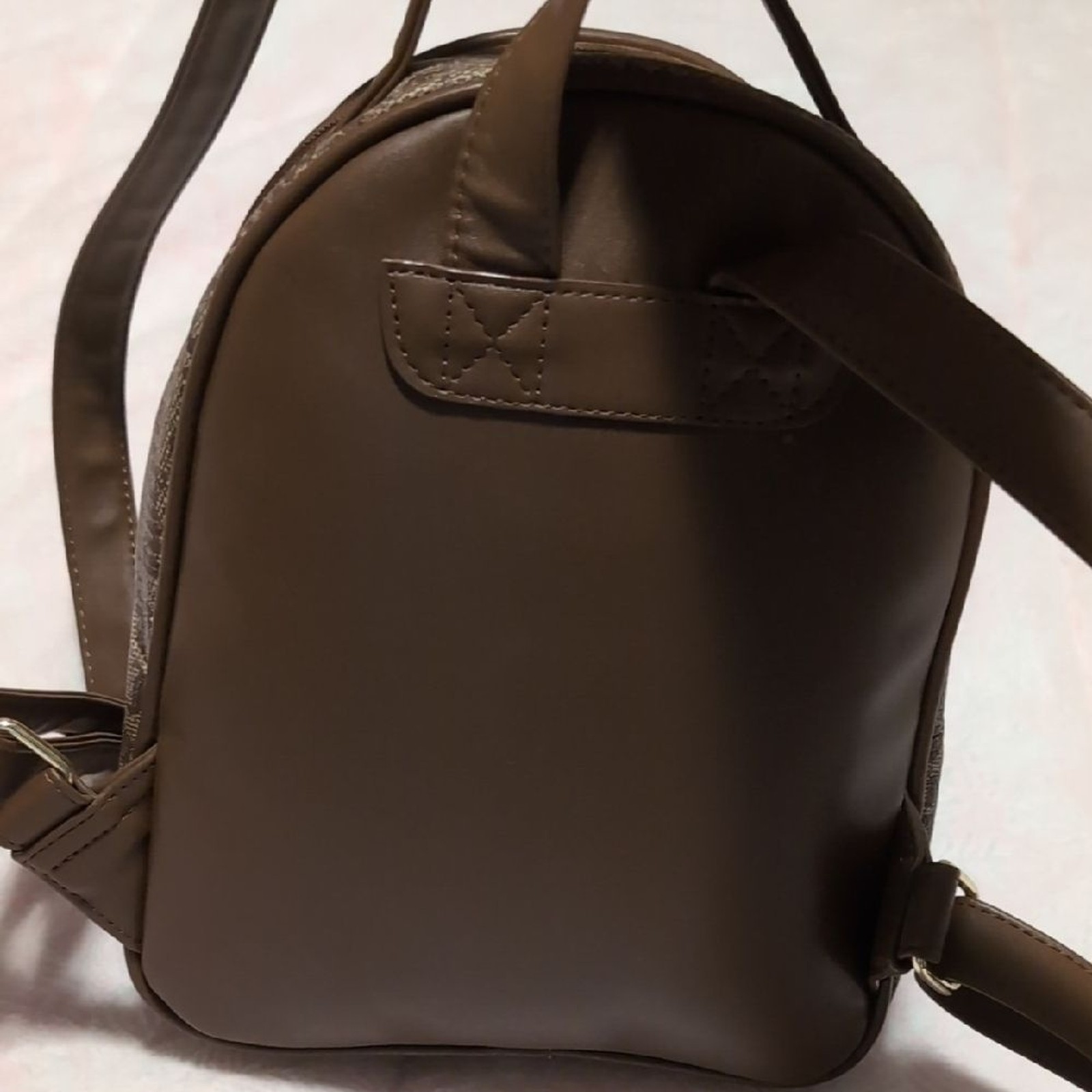 Juicy Couture Brown Logo Mini Backpack with Bow Accent