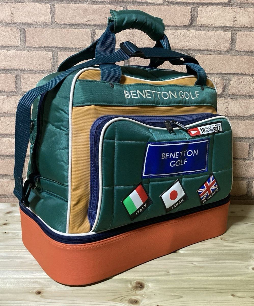 Benetton Golf Italy Japan England Vintage Bag Size 14.2 x 16.9 x 9. 8 in 90s