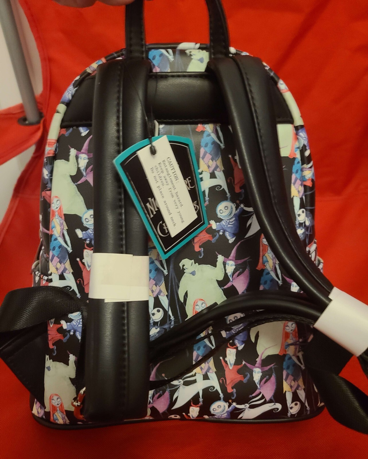 Nightmare Before Christmas Allover Watercolor Character Print Mini Backpack NWT