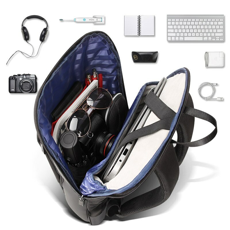 BOPAI mince sac à dos pour ordinateur portable hommes 15.6 pouces bureau