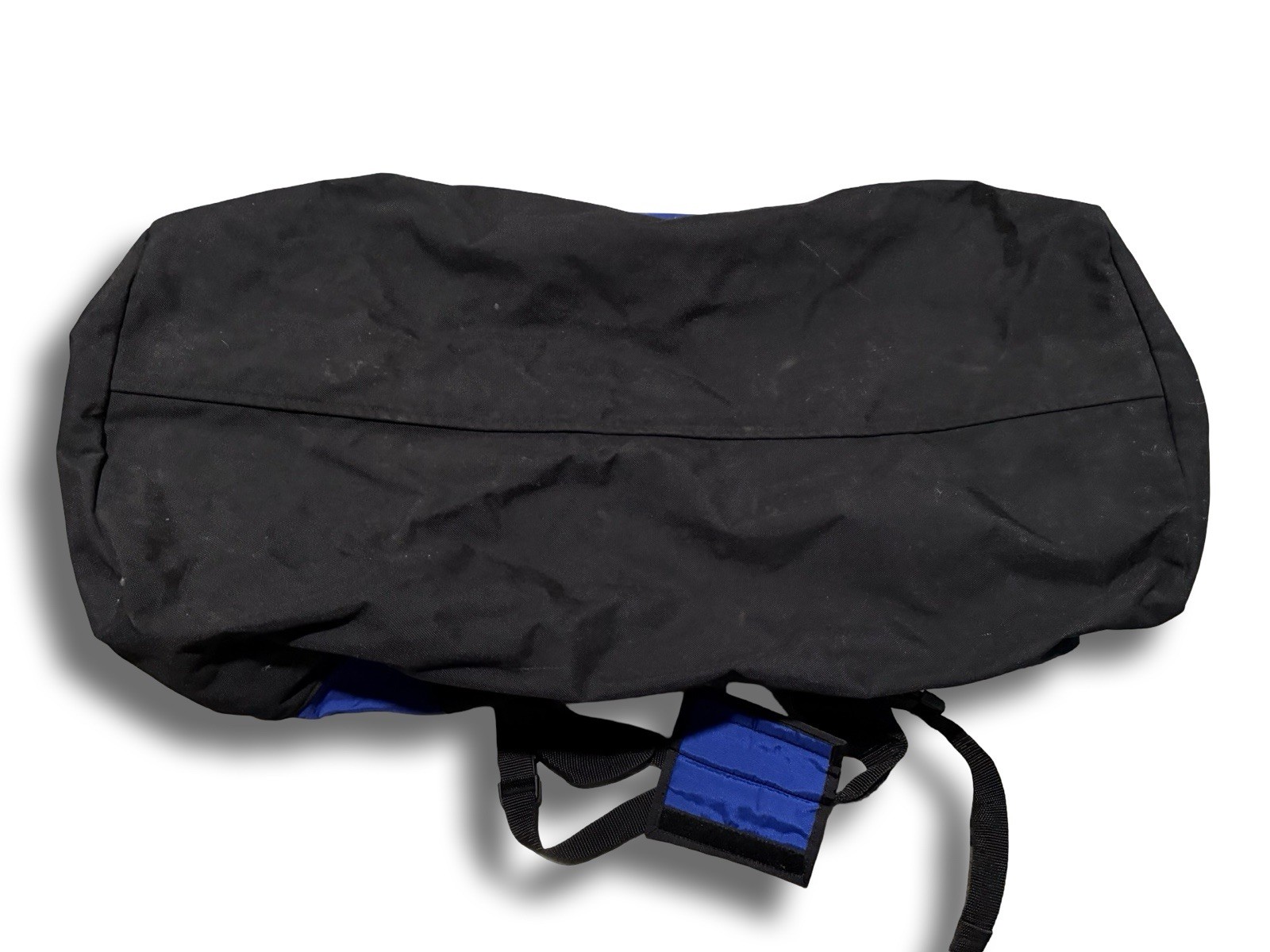 LL Bean Duffle Bag Medium Adventure Royal Blue/Black Travel Gym Nylon 05382 VTG