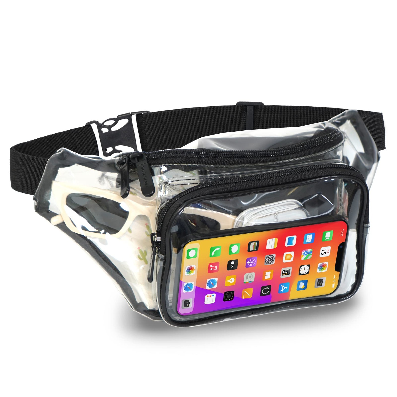 Clear Fanny Pack Belt Bag – Stadium Approved Waist for One_Size,