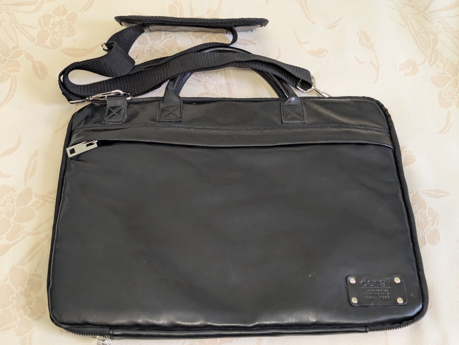 Denali Black Expandable Mutiple Pockets Attachable Strap Soft Side Briefcase