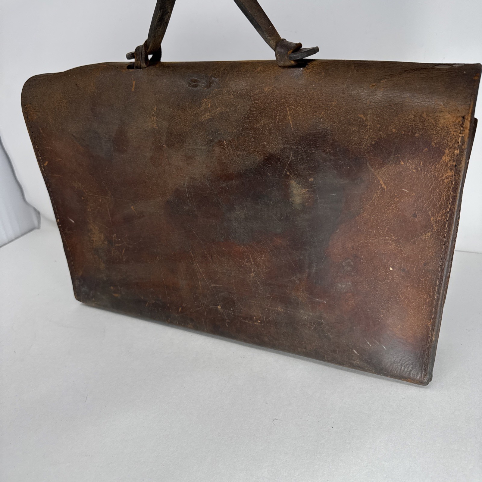 1940 1950s vintage attache briefcase german leather brown