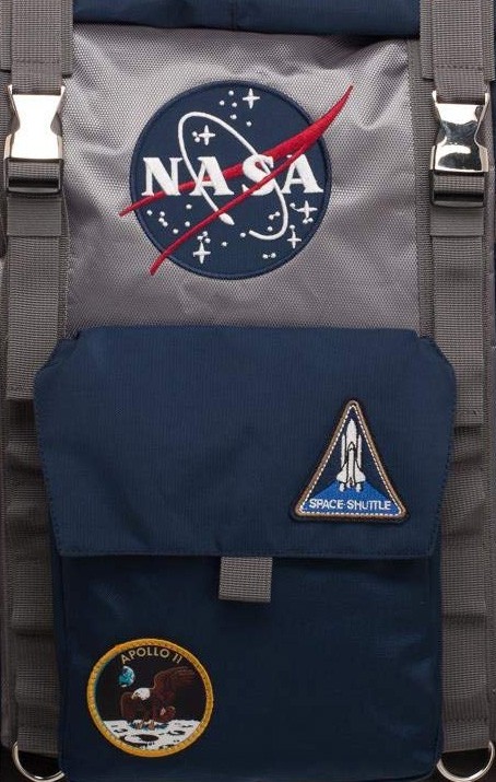 NASA Backpack Meatball Logo Roll Top Built Up Space Laptop Bag
