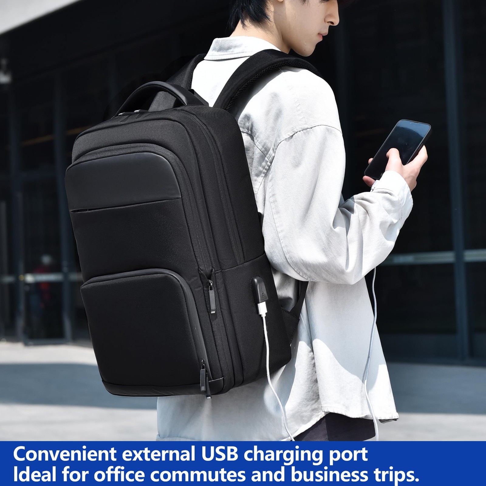 Travel Laptop Backpack for Men Expandable Business Backpack Fits 17-inch Lapt…