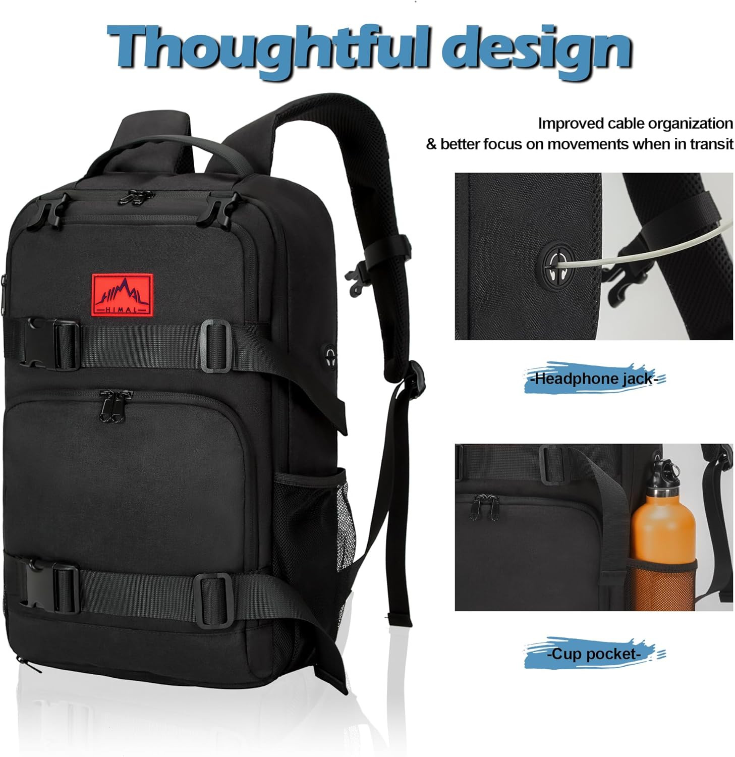 Multi-Sport Skateboard Backpack and Laptop Bag for Men and Women