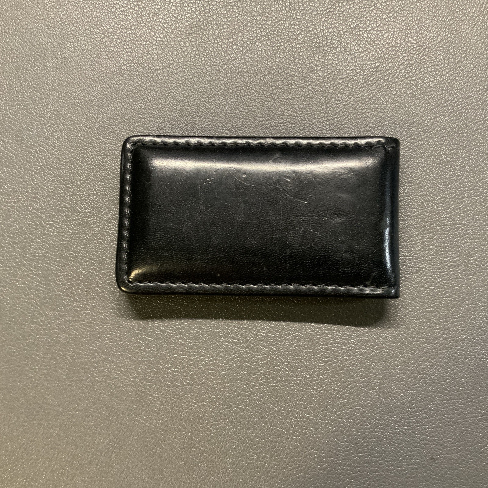 Levenger Black Leather Money Clip, Used in Excellent Condition.