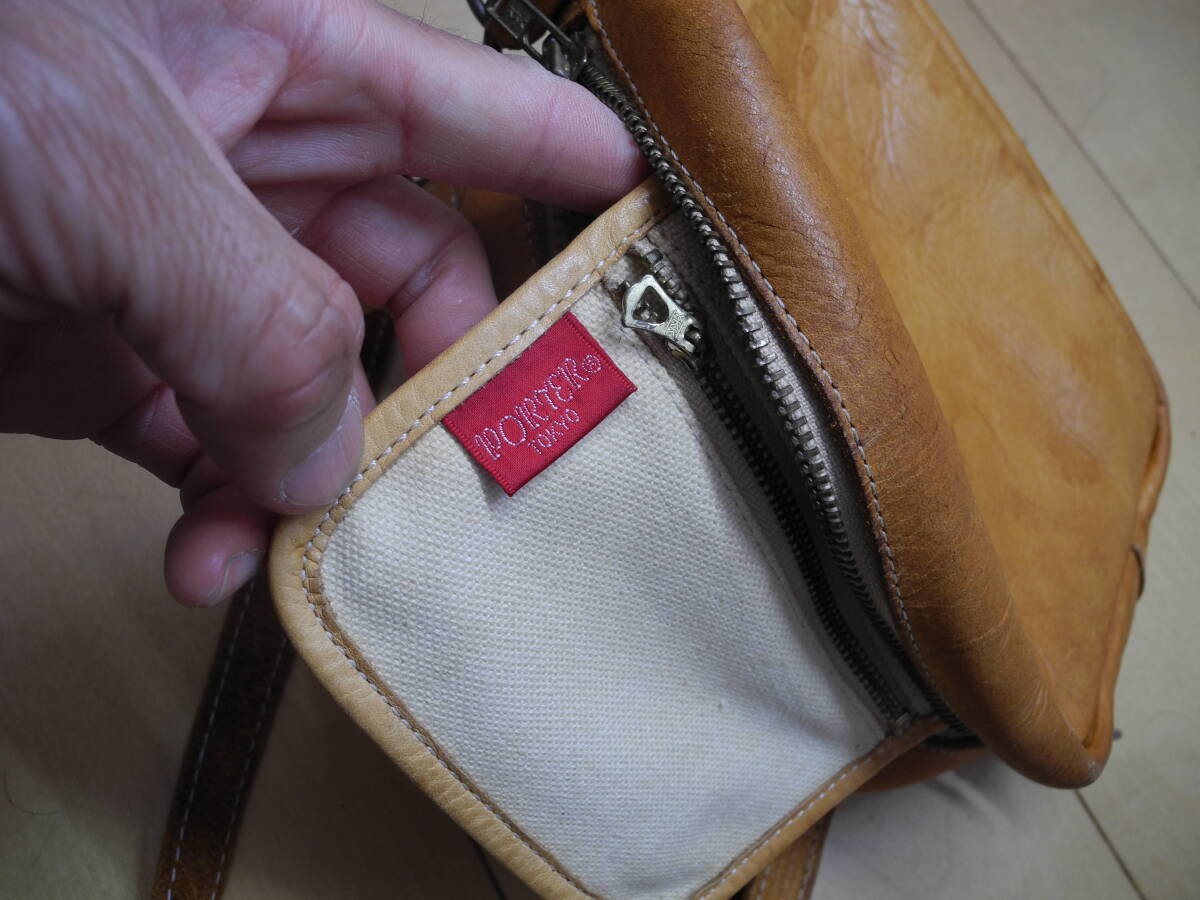 Unbranded POTER Leather Shoulder Bag 17x15x6.5cm Handbag Pre-owned Condition