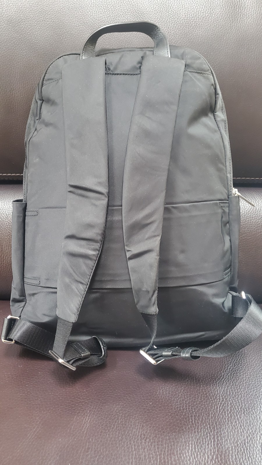 TUMI Backpack. Black. Nylon. Travel Daypack 16″× 11.5″x 5.5″