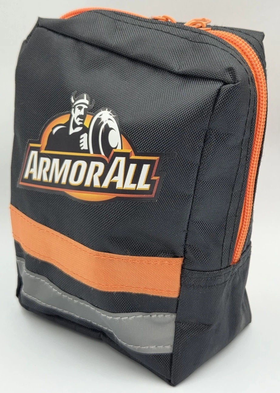 Armor All Headrest Storage Bag Mini Backpack Zip Closure Style Back Snap Strap