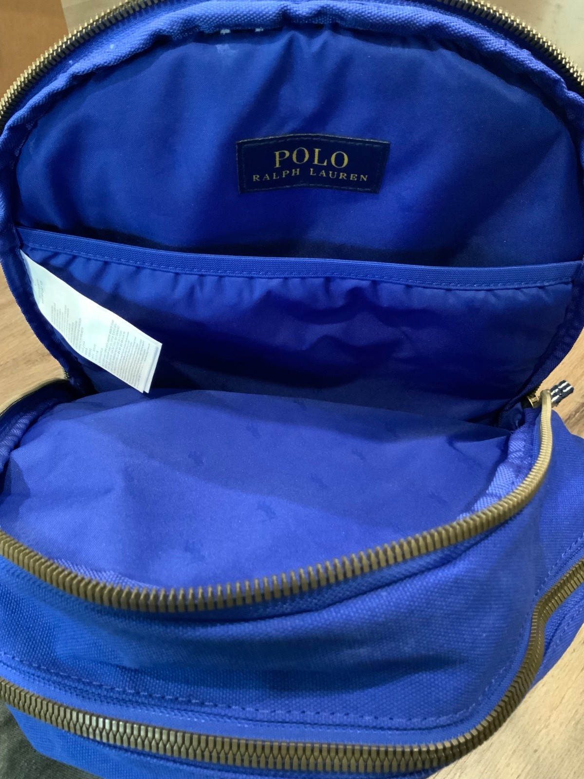 New Polo Ralph Lauren Men’s Polo Bear Baseball Canvas Blue Backpack