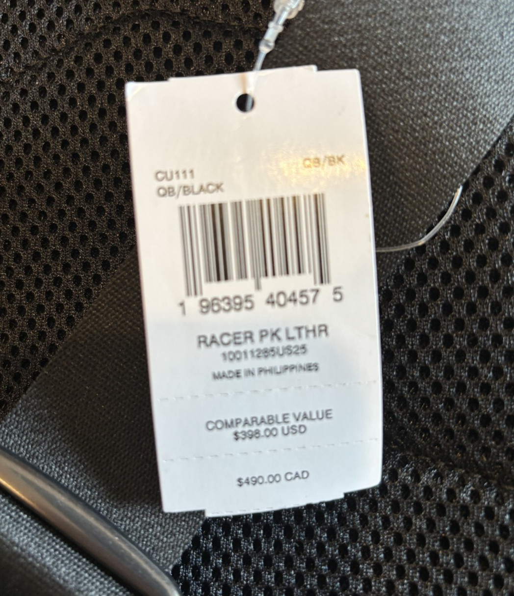 NWT Coach Racer Pack Leather Sling Backpack CU111 QB/Black Gunmetal CrossbodyBag