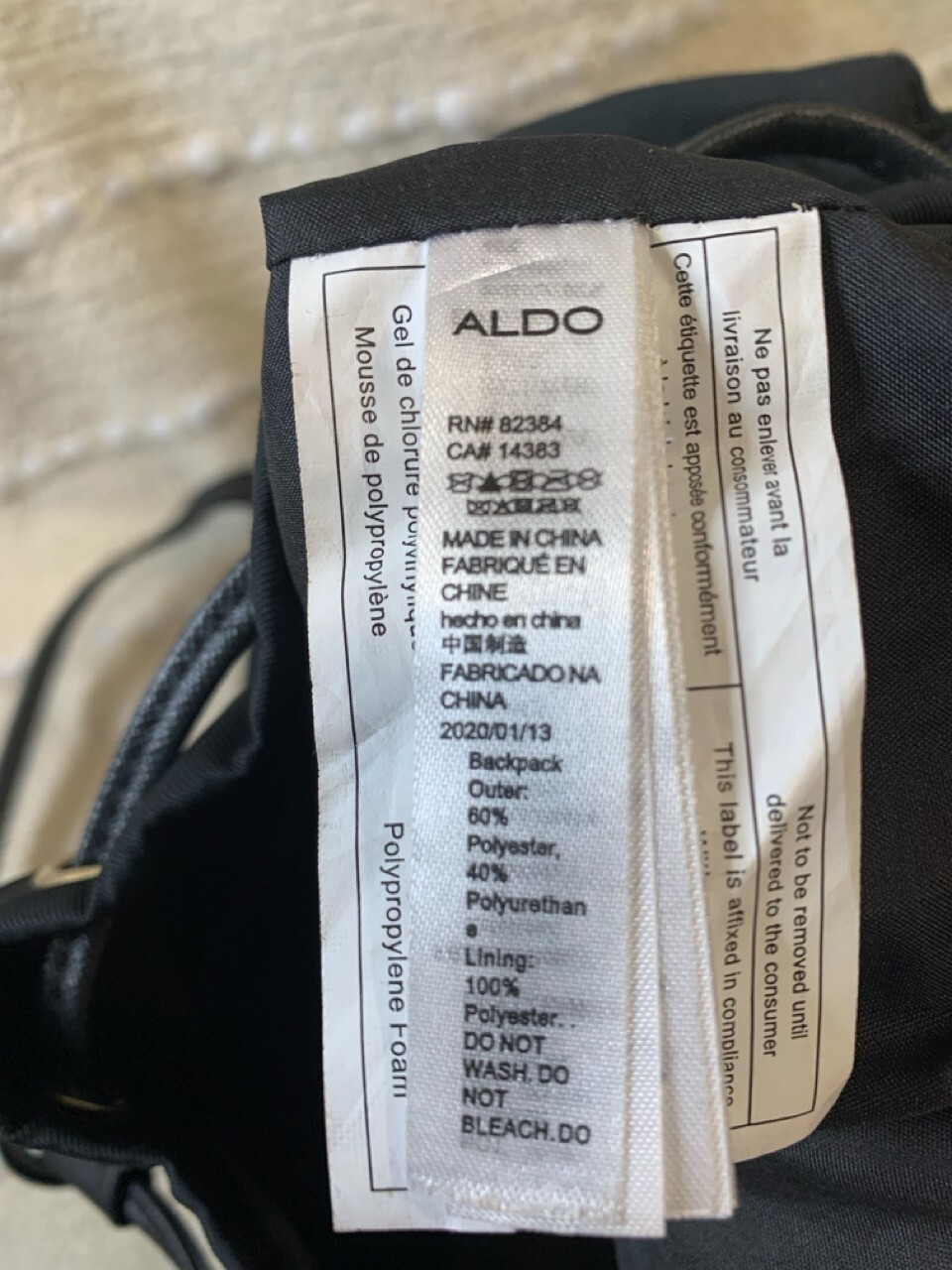 Aldo Rella Black Backpack – Stylish & Spacious Everyday Bag