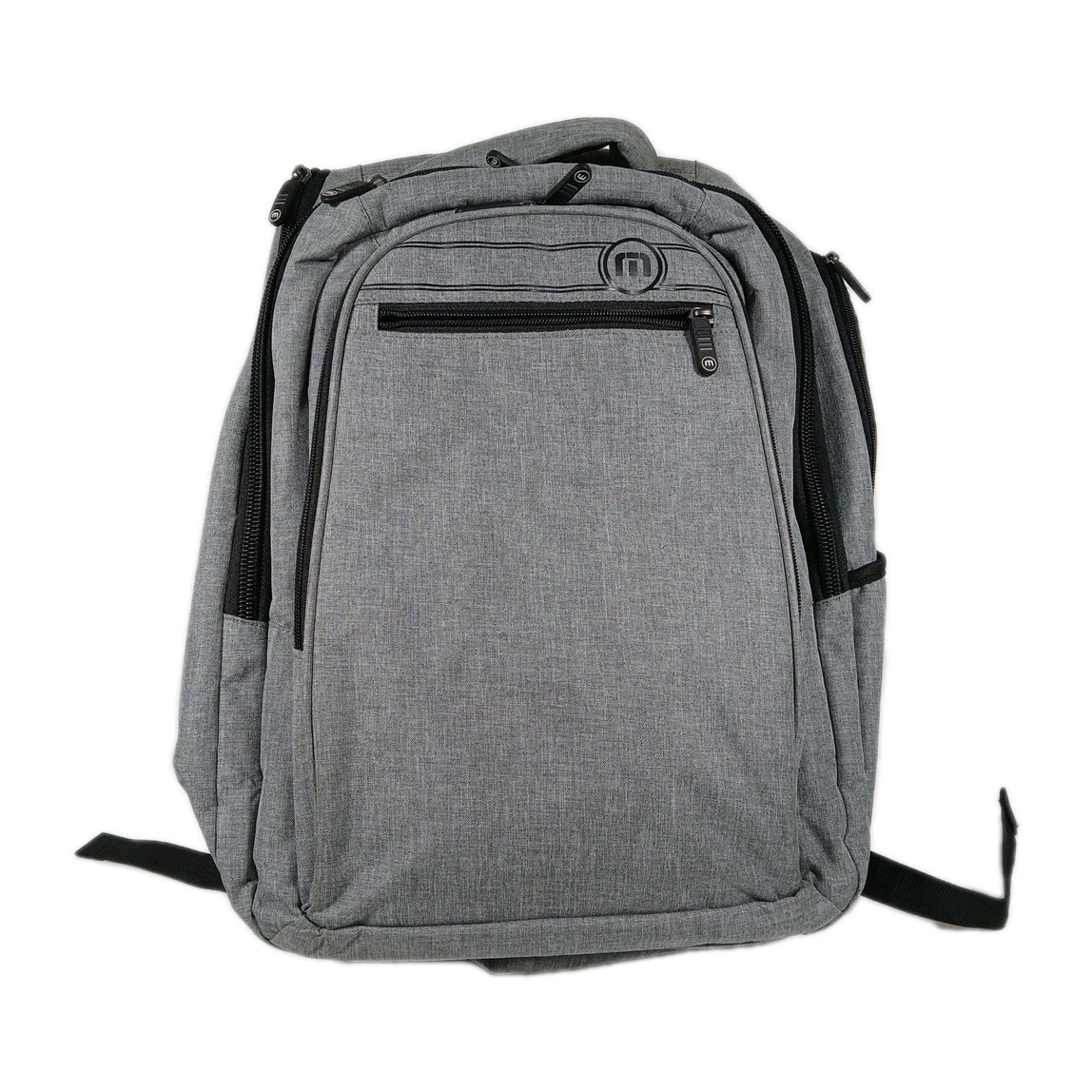 Travis Mathew The Go Laptop Backpack Gray Fleece Lined 12.5″x19.5″x6″ “Hole”
