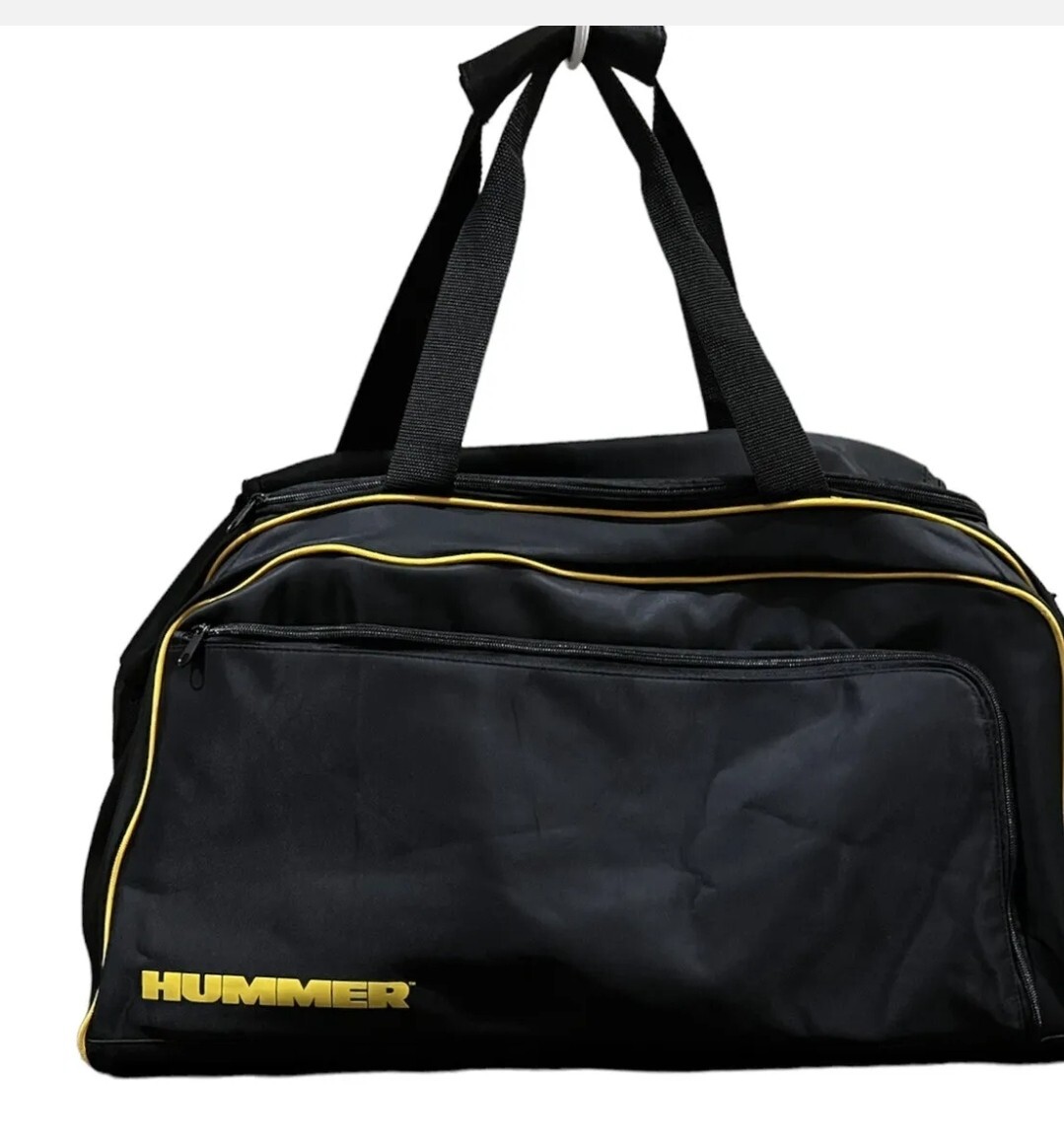 HUMMER travel / duffle large bag black and yellow
