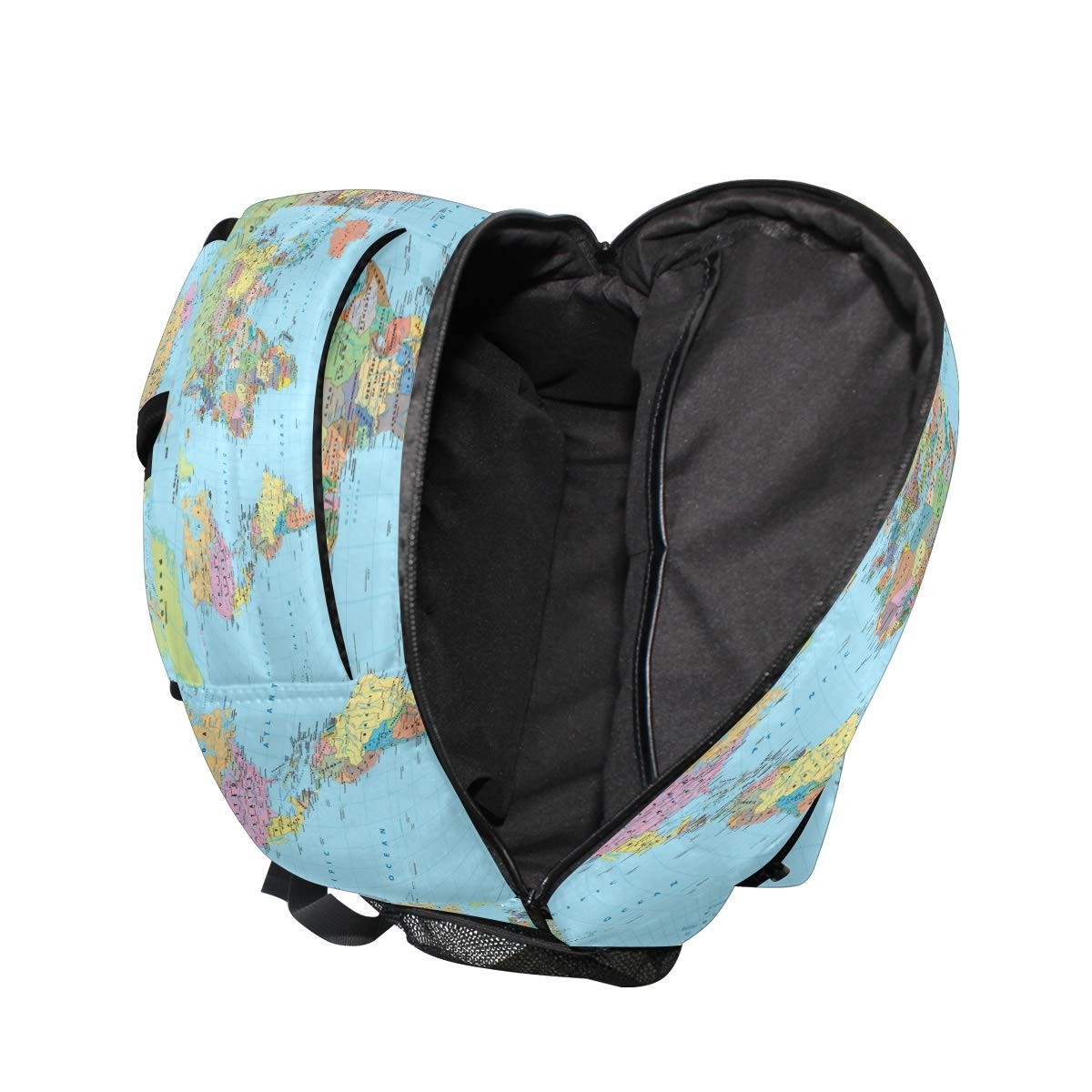 1 PC Globe World Map School Bag Student Backpack Laptop Rucksack For Teens