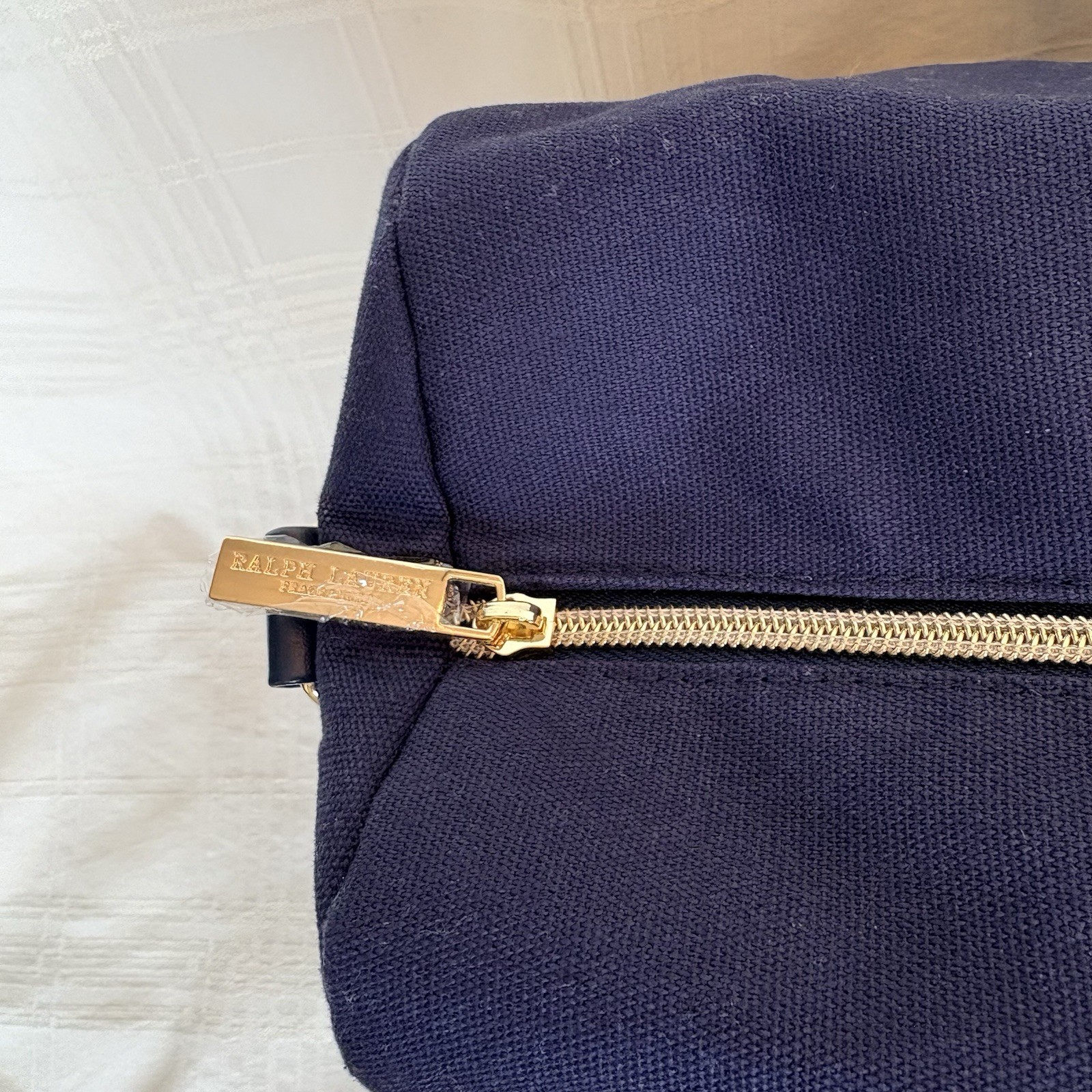 POLO RALPH LAUREN Weekend Duffel Bag Navy Blue Classic Gold Polo Pony Preppy NEW