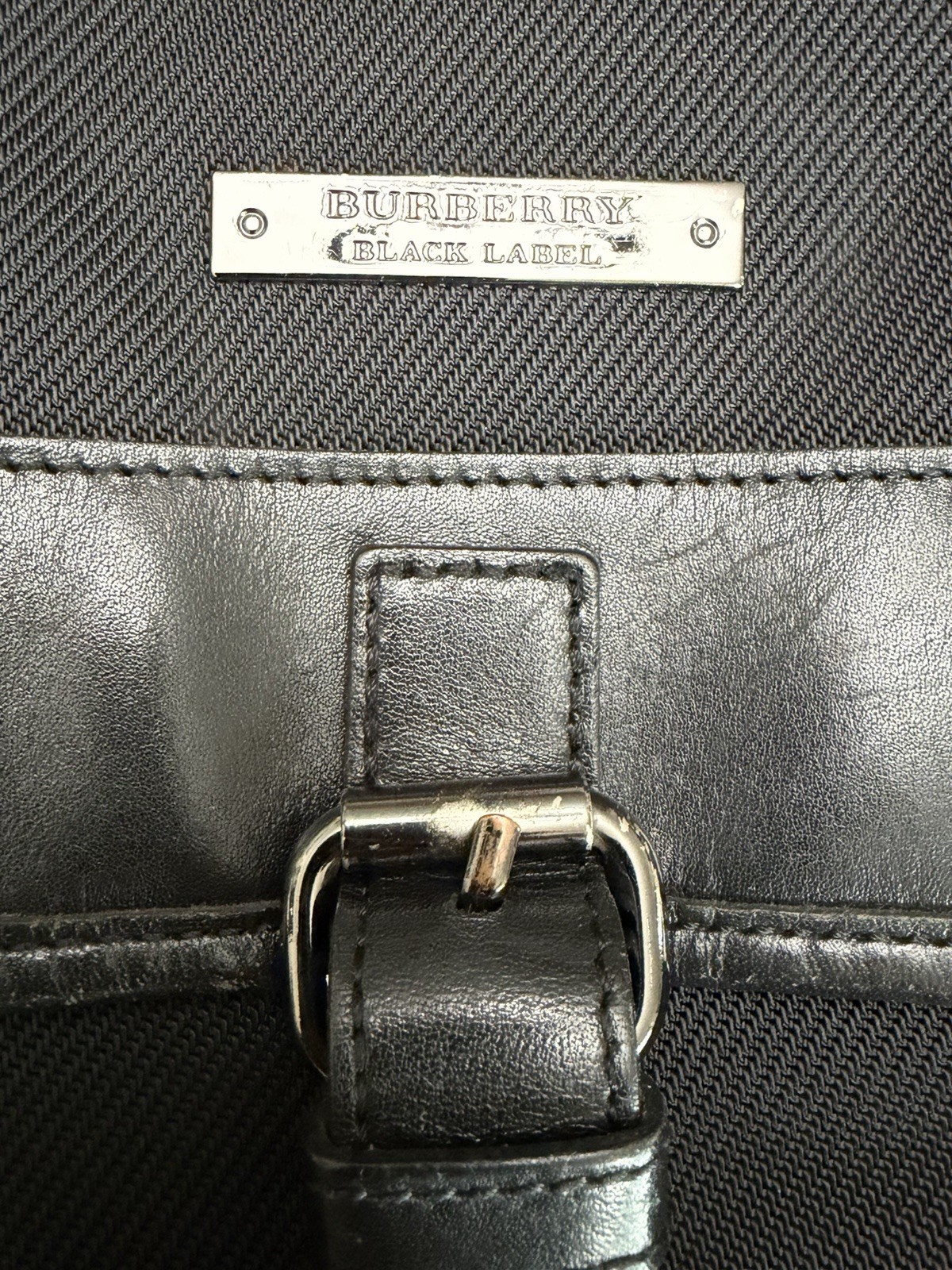Burberry Black Label Men’s Check Shoulder Bag Crossbody Black