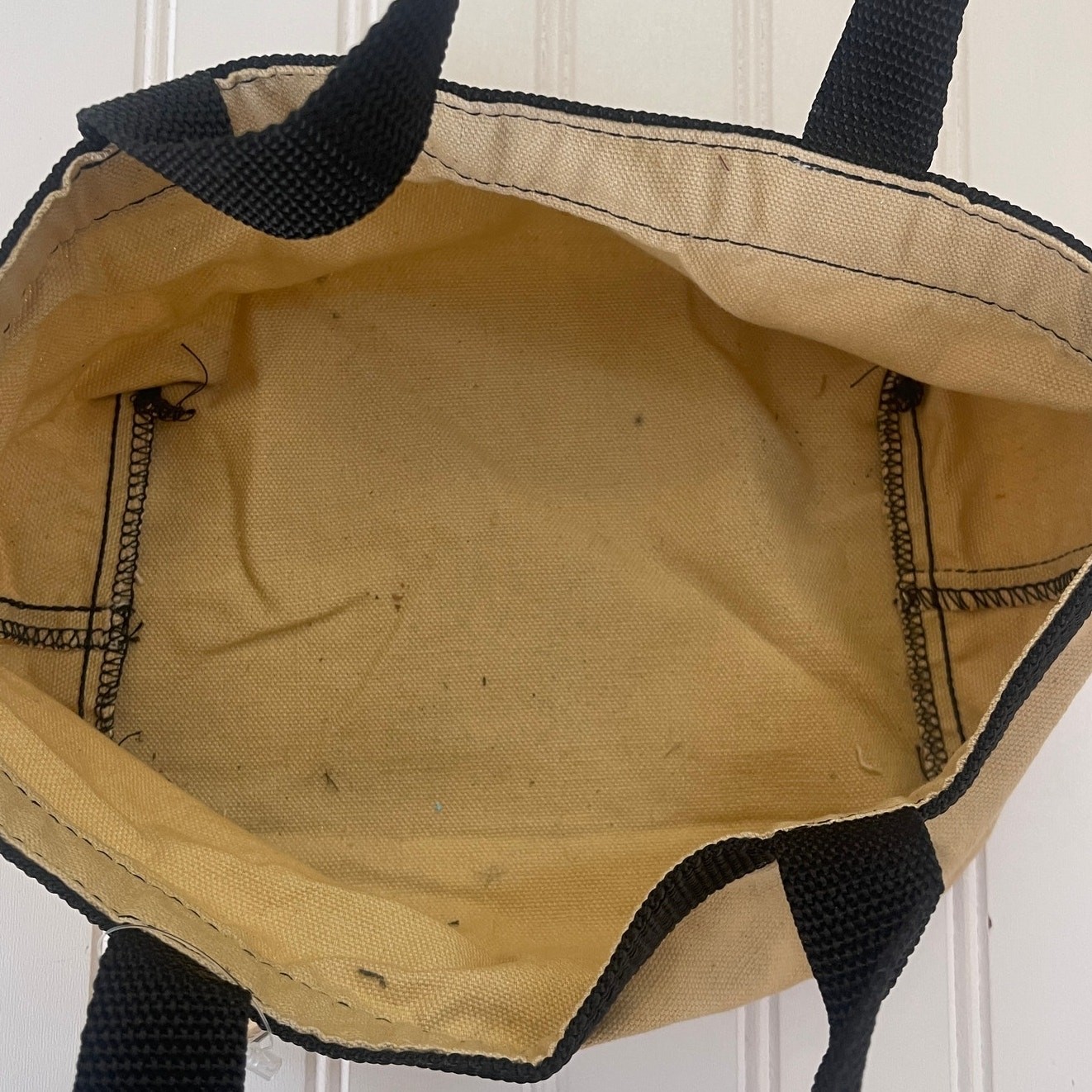 NWT Vintage LL Bean Four Box Shot Shell Bag Canvas Mini Tote RARE