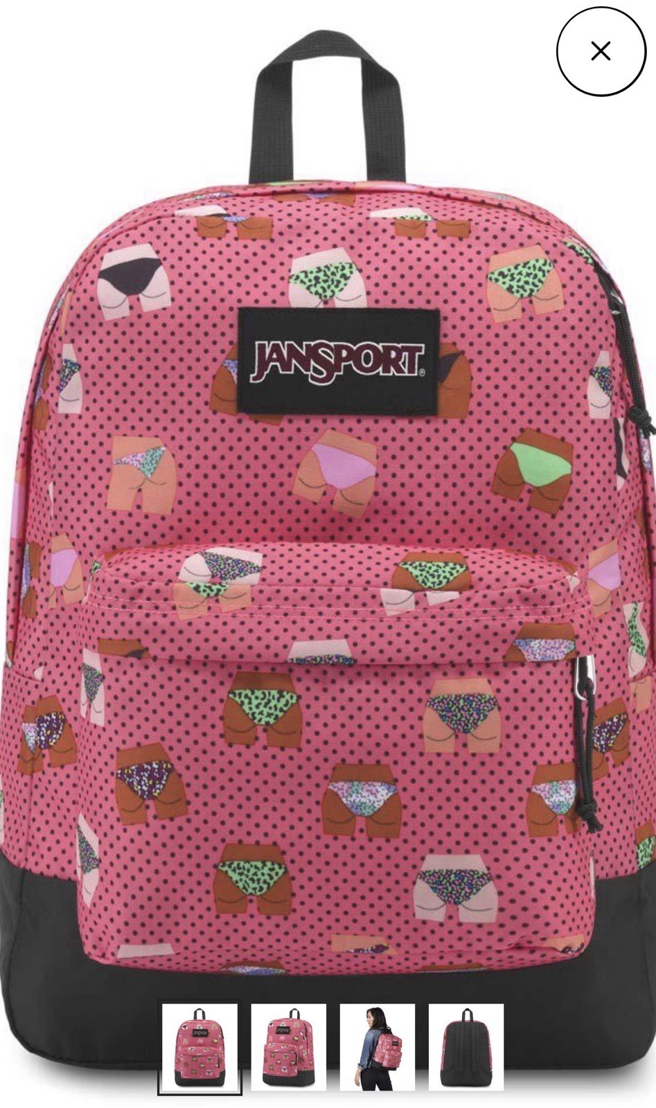Jansport Backpack New With Tags Beach Bum Print Bikini Bottoms Print Summer