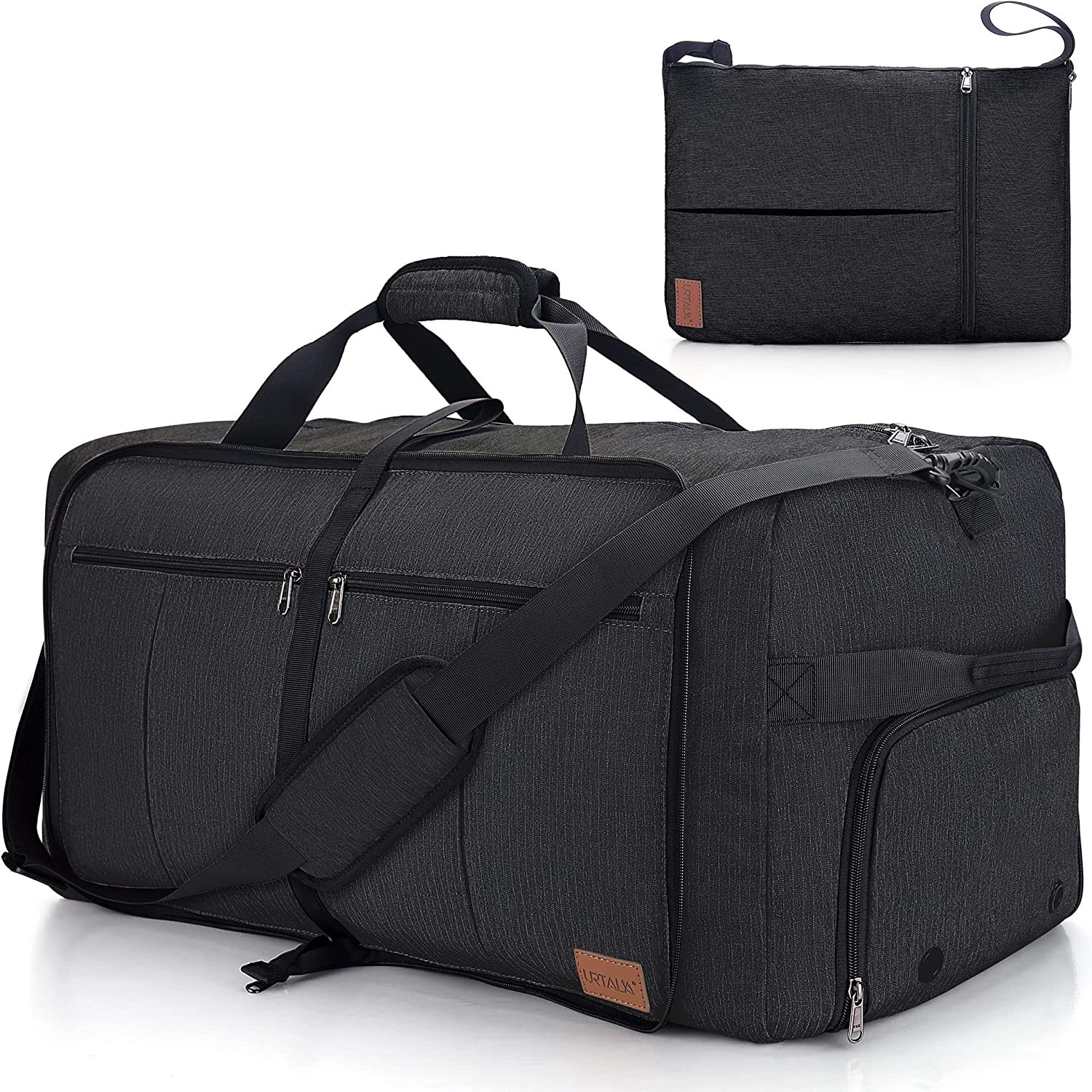 100L Travel Duffle Bag for Men, 32” Large Duffle Bag for Traveling with Shoe Co