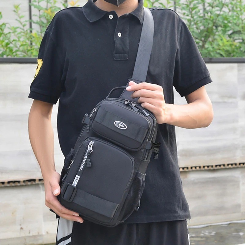 Riding BackPack For Men’s Chest Casual Single Shoulder Bag CrossBody LightWeight