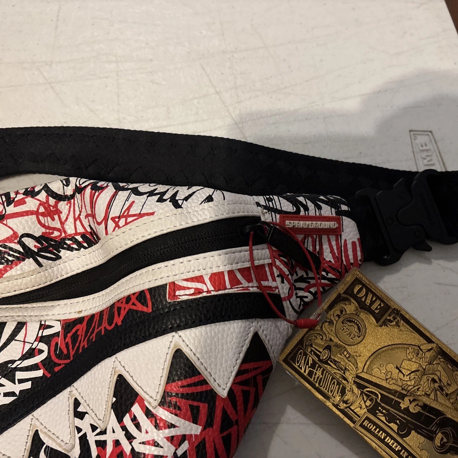 Sprayground Garden Of Sharks Mouth Fanny Pack Designer Belt Bag Crossbody Bag