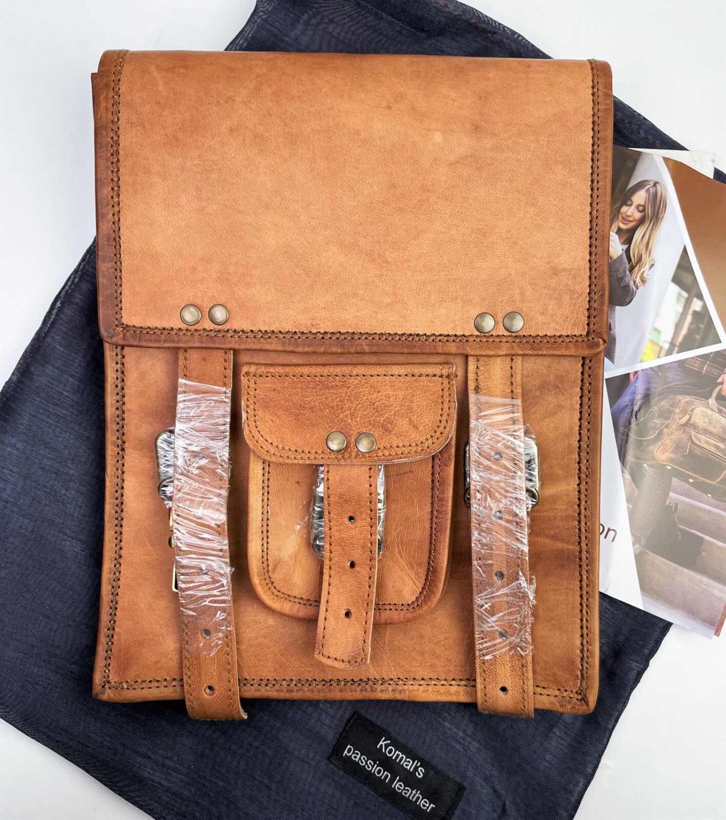 Komal’s Passion Leather 11 Inch Sturdy Leather Satchel iPad Messenger Bag