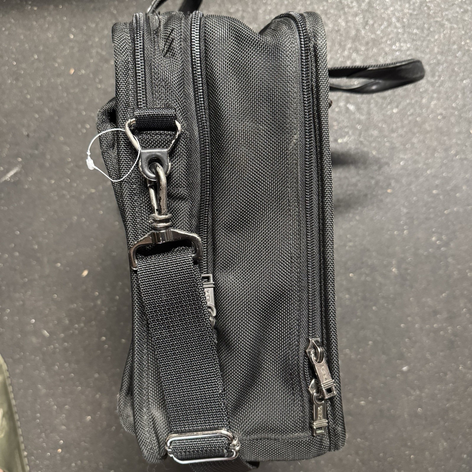 TUMI Alpha Black Ballistic Expandable Laptop Business Briefcase 26041D4