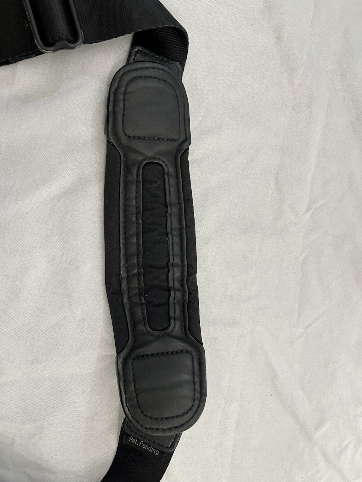 Tumi Alpha Bravo Black Leather Nylon Metal Clips Shoulder Strap Replacement EUC