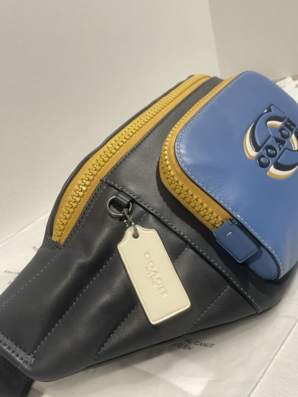 New COACH Track Belt Bag With Quilting And Coach Stamp Leather