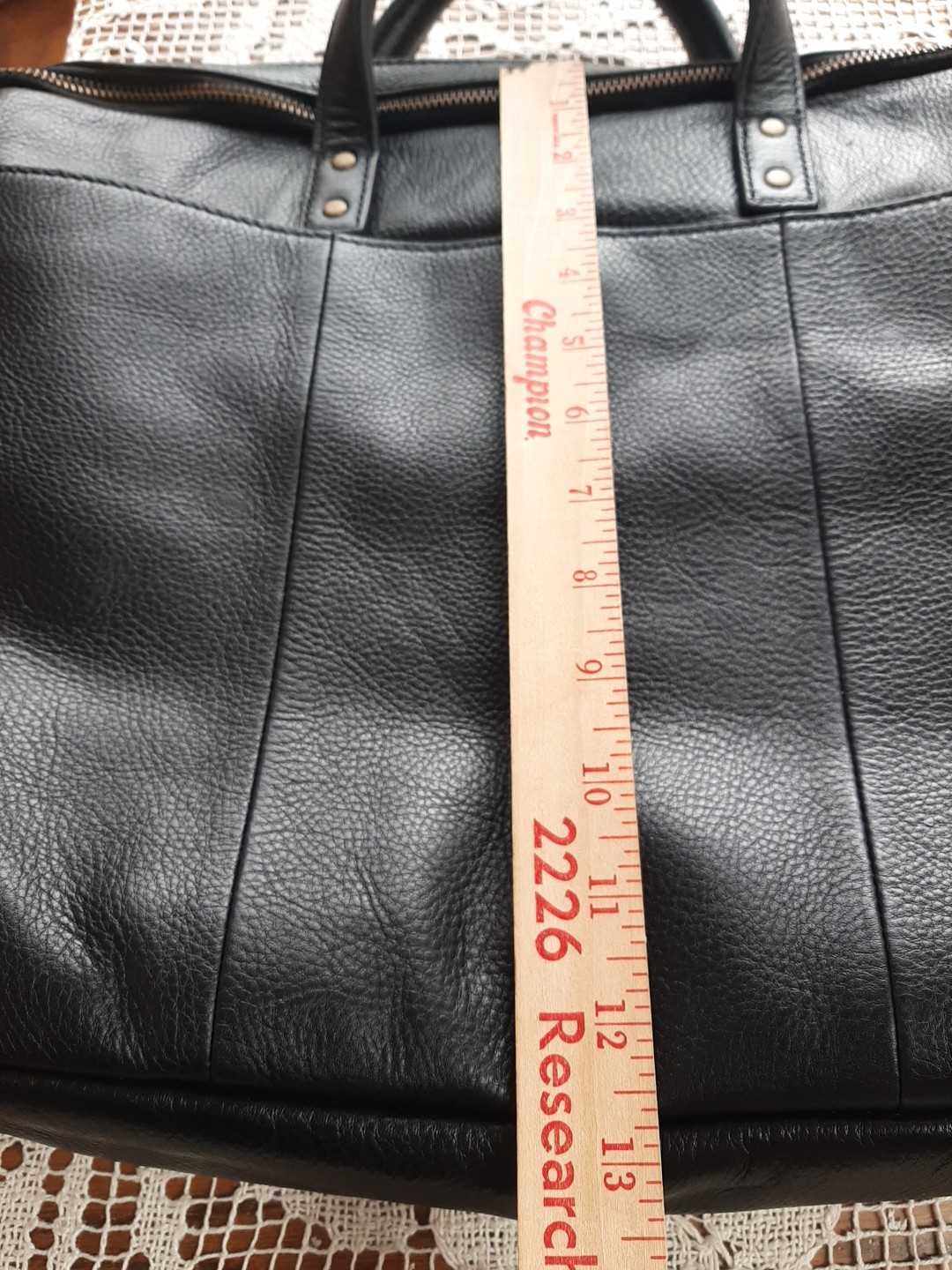 Fossil Men’s Haskell Black Leather Briefcase Business Attache 16.5″X4″X12.5″ NEW
