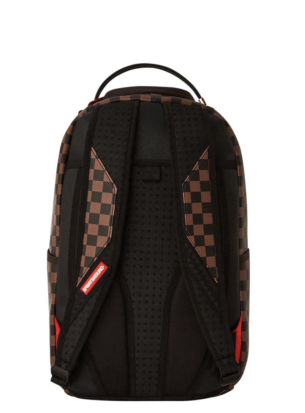 Sprayground Shark In Paris Brown Checkered Money Bear Backpack School Books Bag