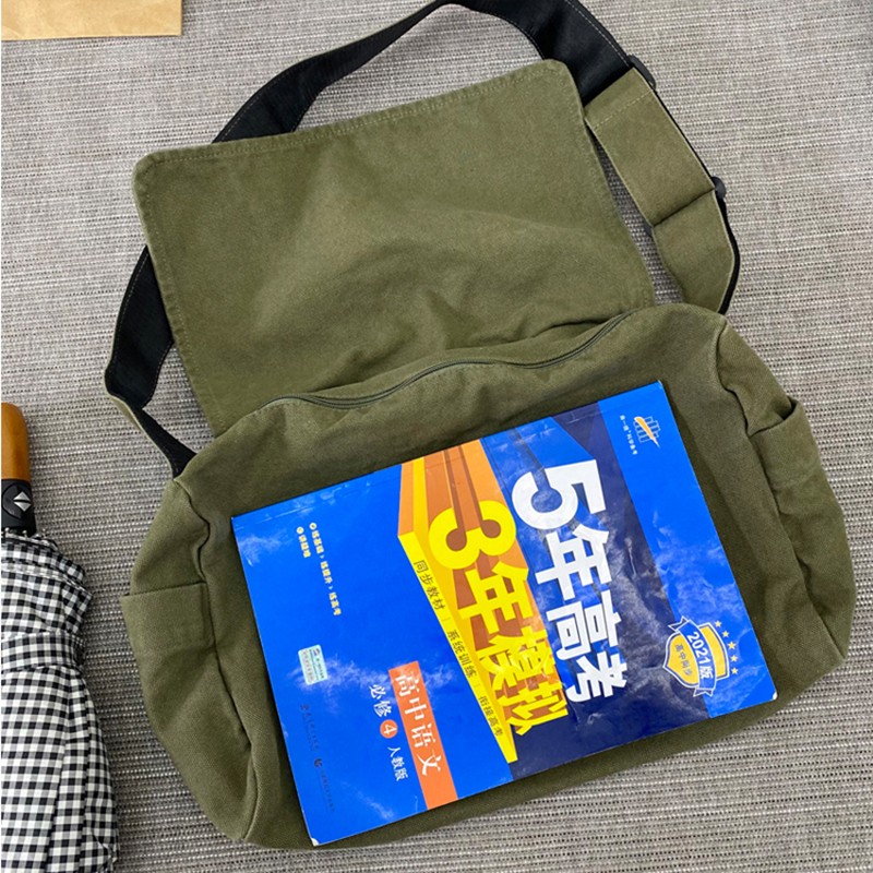 Messenger Bag Outdoor Canvas Satchel Crossbody Shoulder Bag Daypack Bookbag