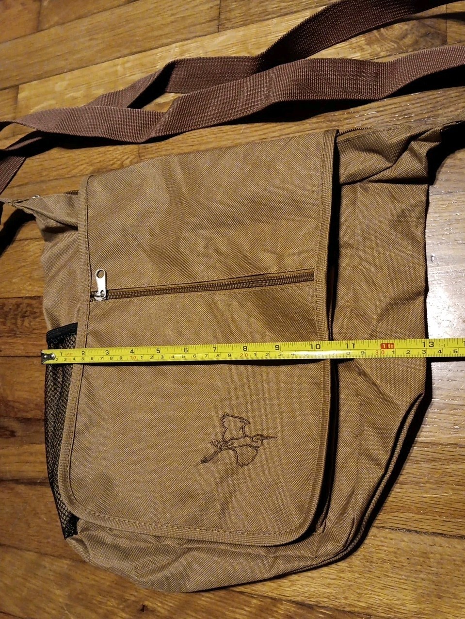 Audubon Light Brown Field Messenger Crossbody Bag