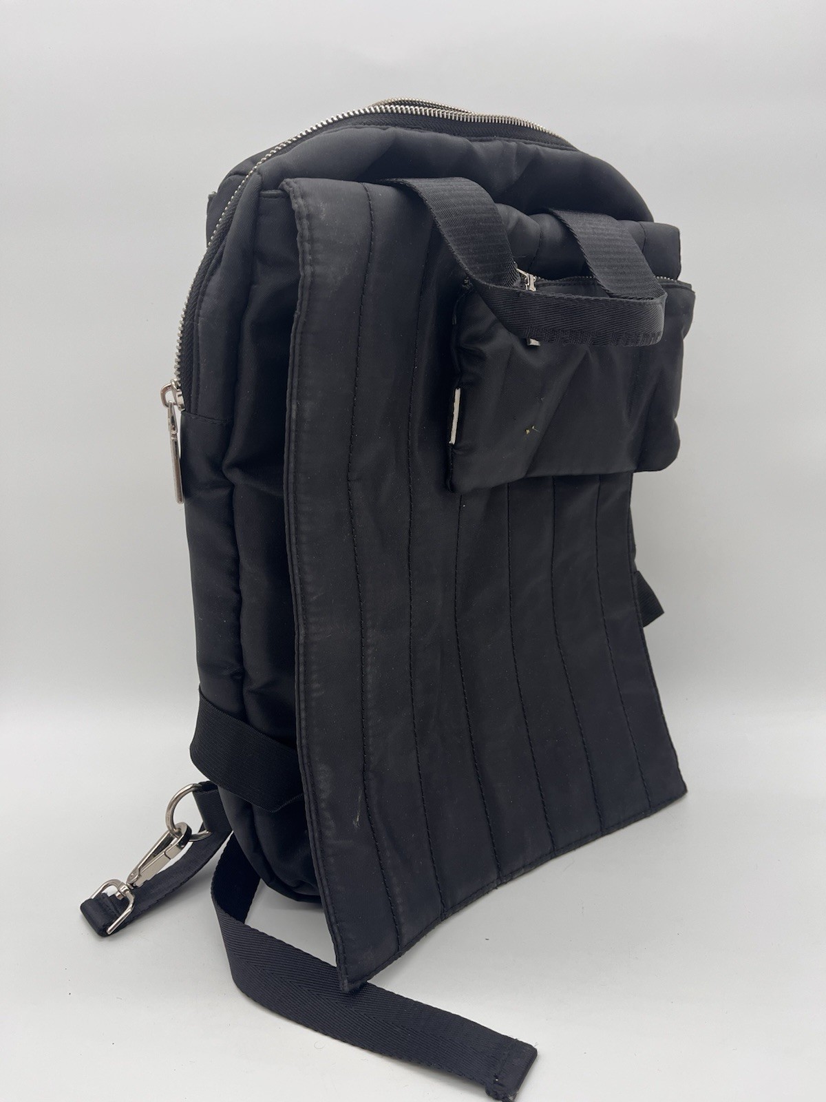 Steve Madden Black Backpack Unisex 4-Zip Compartments Casual Travel Bag