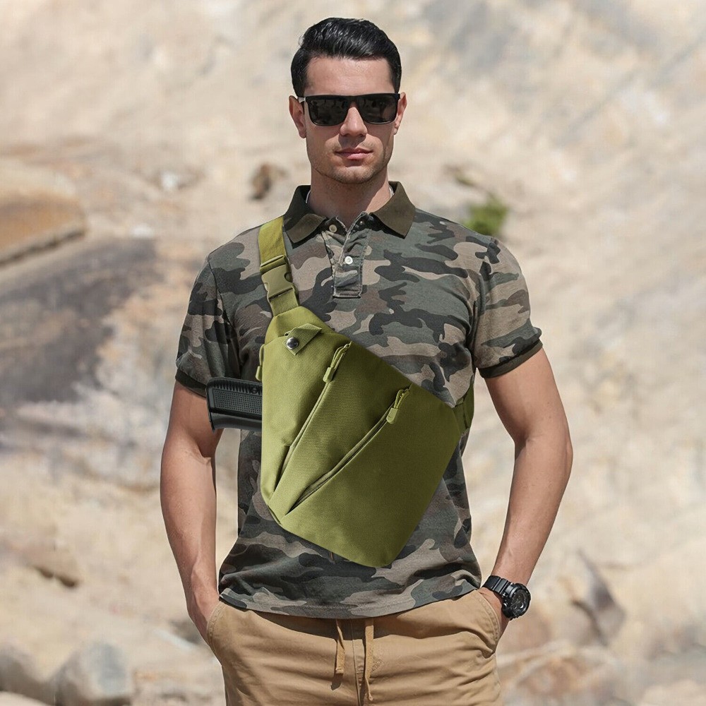 Tactical EDC Sling Rover Shoulder Sling Bag Pack Concealed Carry Pistol Holster