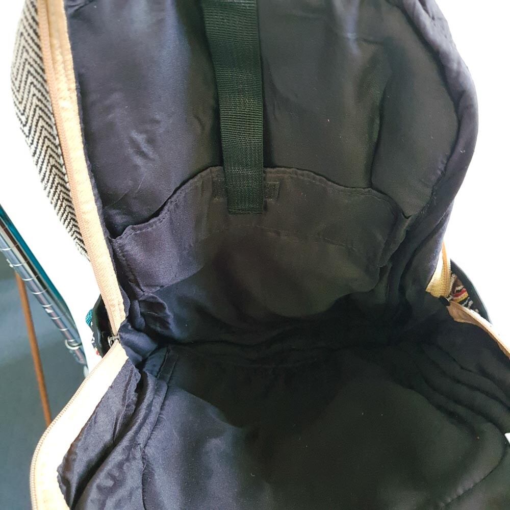Hemp Backpack Travel Handmade Hippie Hemp School Bag Multicoloured Festival Fun