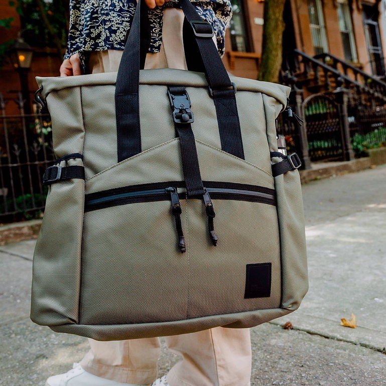 Brown Buffalo Conceal Tote 21L Backpack Shoulder Bag Cordura Black Green