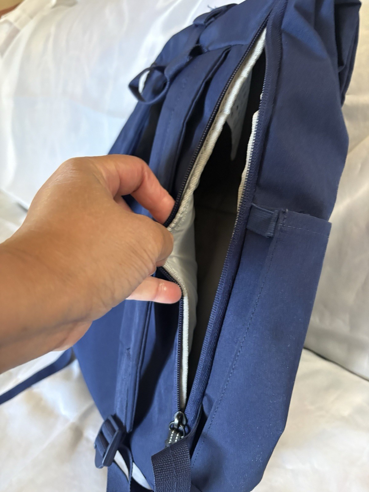 IKEA DROMSAK Large Hiking/ Duffle Or Laptop Backpack Navy Blue