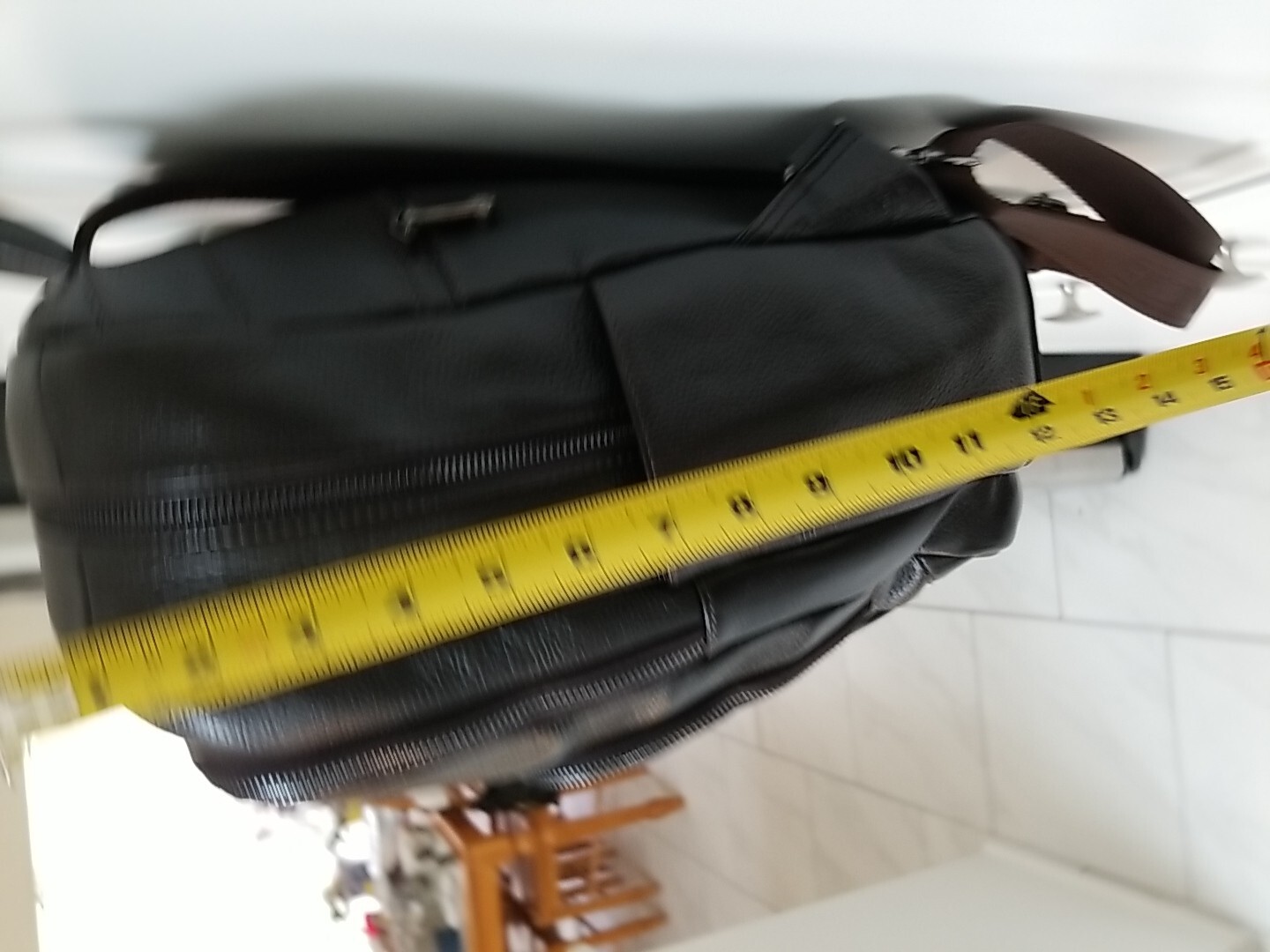 large brand new leather backpack men