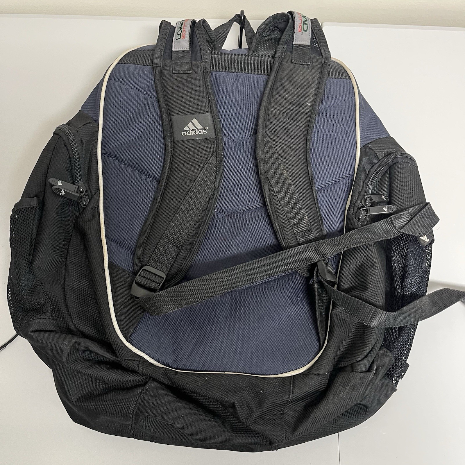 Adidas Load Spring Backpack Bookbag Navy Blue Black Laptop School Travel Bag