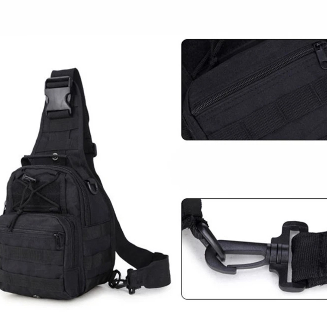 Mens Backpack Tactical Sling Shoulder Bag Molle Travel Chest Pack Outdoor Hiking