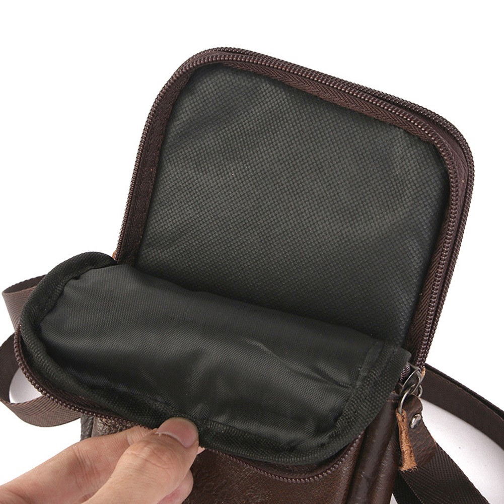 Retro Crossbody Bag With Zippered Pockets – Phone Holder & Wallet for Daily Use