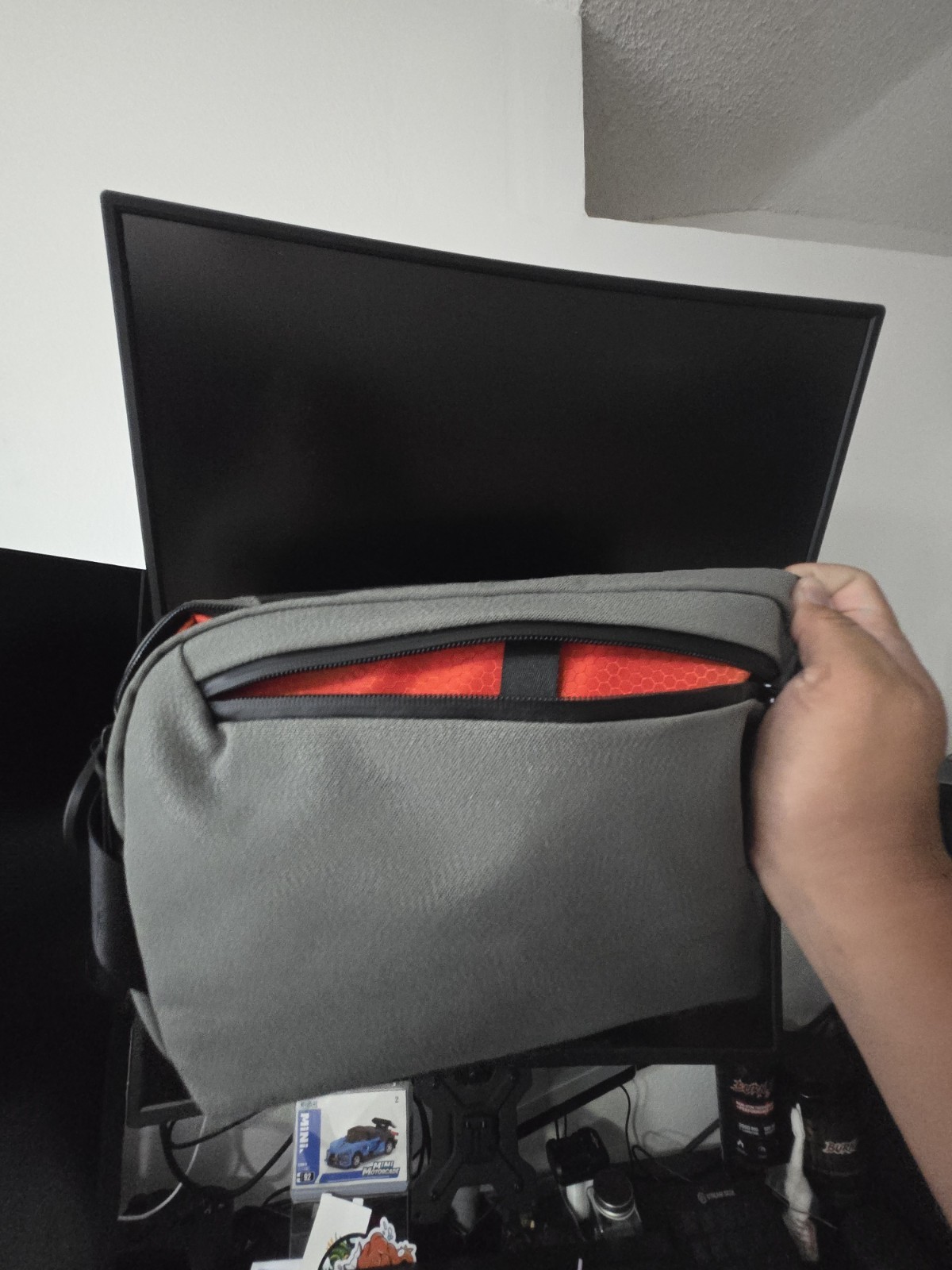 Alpaka go sling grey w/ orange interior