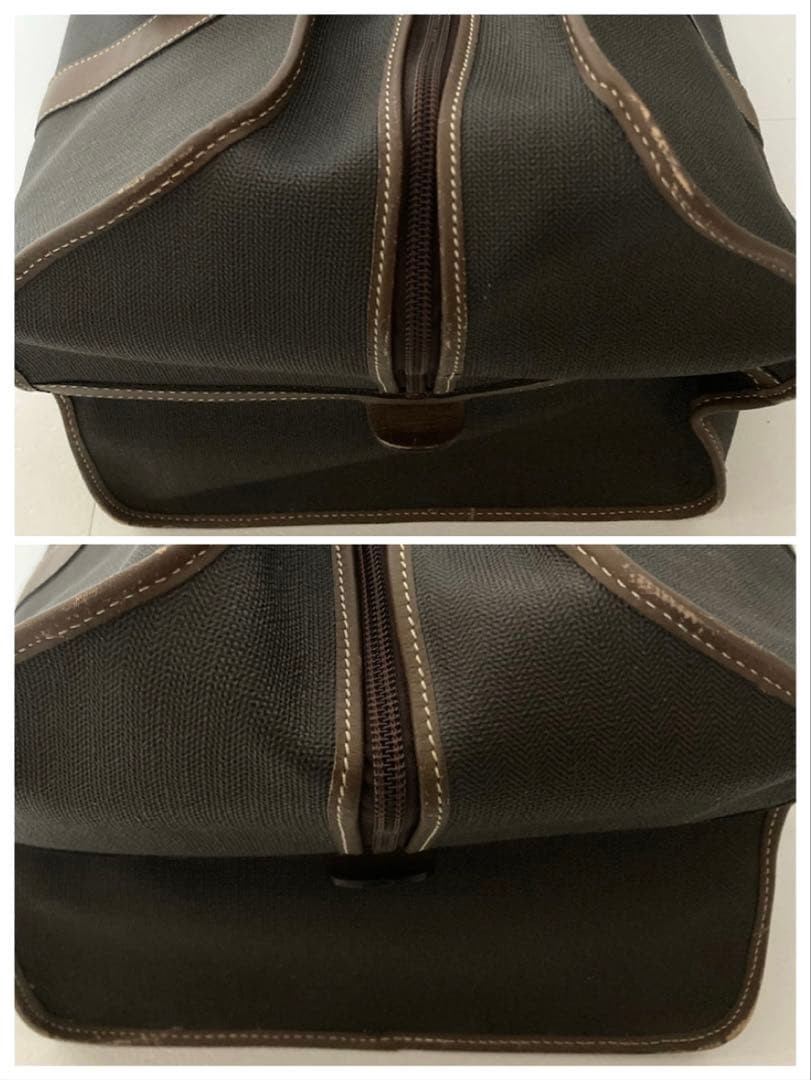 Dunhill Vintage Boston Bag Brown Leather with Lock & Key, 50cm, Classic Design