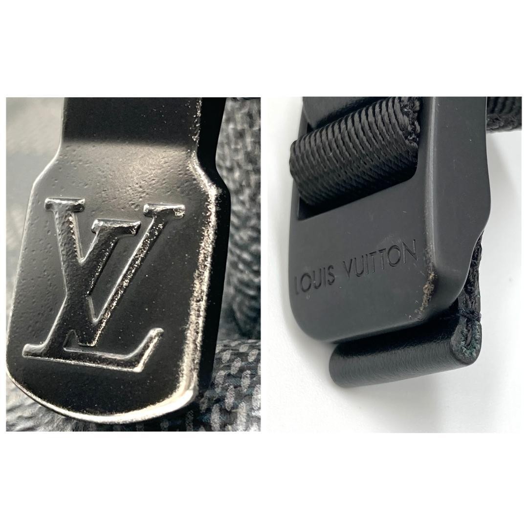 Louis Vuitton Utility Backpack Damier Graphite Black Gray Canvas Leather D-ring
